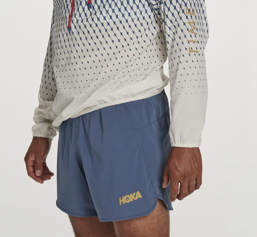 Hoka One One Mens Jackets - Wind-Resistant - Blue/White - QLTH29351